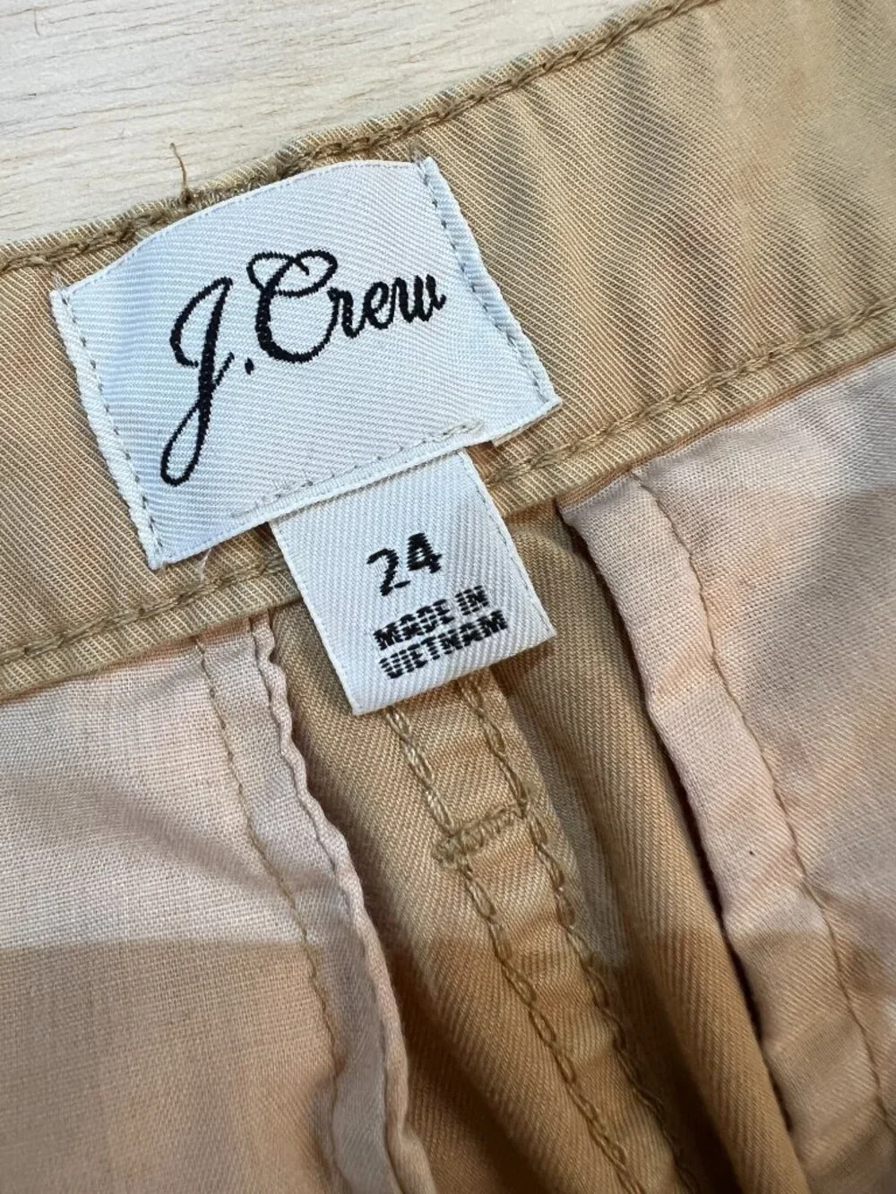 J.Crew Slouchy Boyfriend Chino Pants Khaki Tan Size 24
